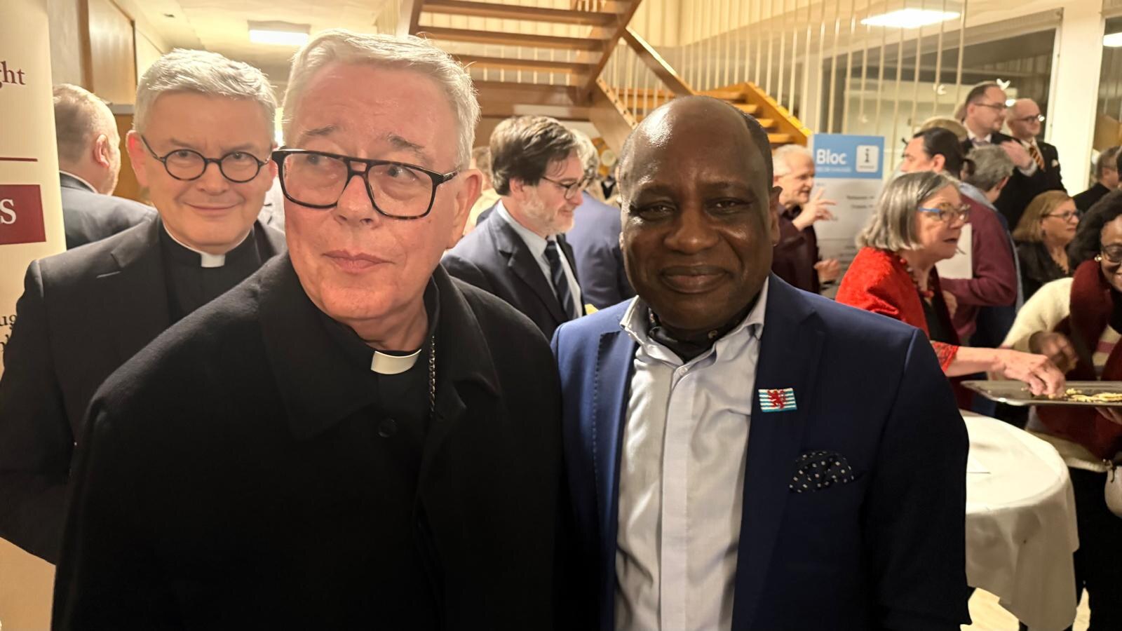 David Foka avec le Cardinal de Luxembourg : Jean-Claude Hellerich